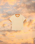 Golden hour-yellow ringer tee.